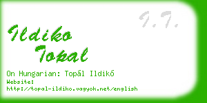 ildiko topal business card